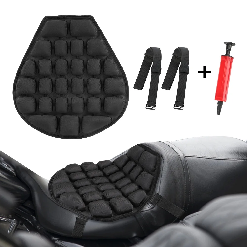 Motorcycle Seat Cover Air Pad Motorcycle Air Seat Cushion Cover Pressure Relief Protector for Cruiser Sport Touring Saddles