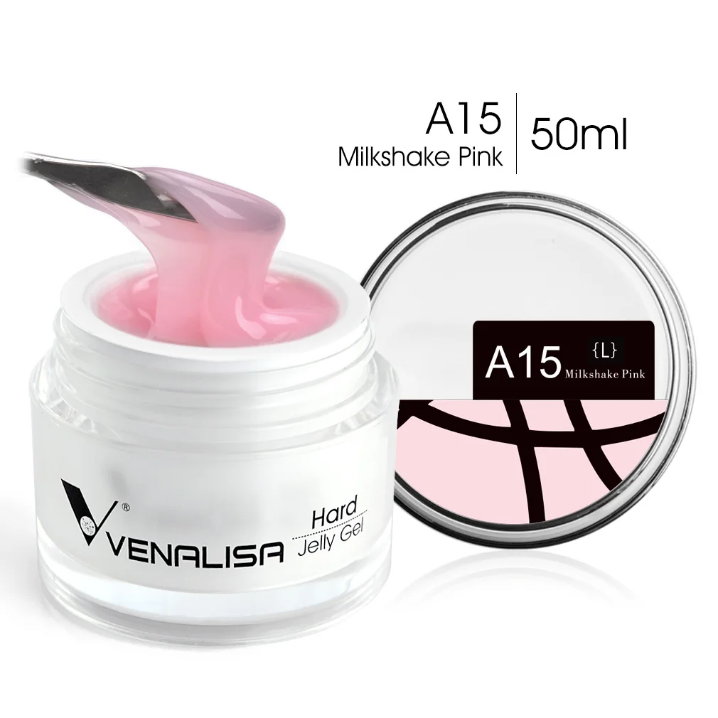50ml TPO-freies Jelly Nagelverlängerungsgel Nagelaufbau-Gel French Nail Gum Venalisa Klares Natürliches Farbgel Abziehbares UV-Aufbaugel