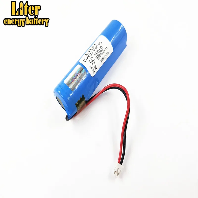 Alta qualidade xh2.0/2p conector 3.7v 3500mah 18650 bateria li-ion recarregável com pwb protegido