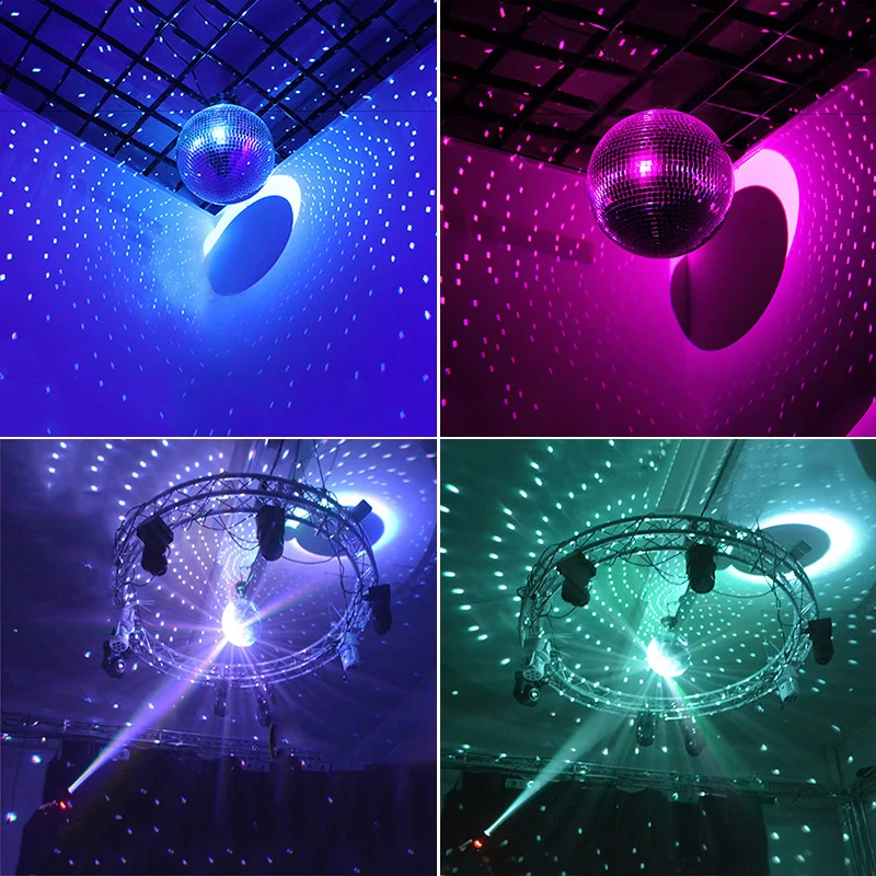 AC 90-220V rototing แก้วบอล reflection KTV บาร์ DJ Light งานแต่งงานตกแต่ง DISCO Light Hotel แก้วที่มีสีสัน Ball