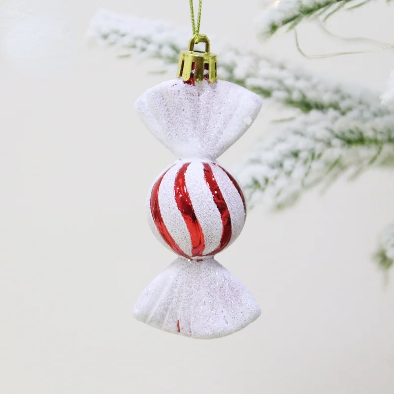 6pcs Christmas Decorations 11cm Red and White Color Painting Candy Home Decorations Outdoor Christmas Elf Doll 2023 Navidad Noel