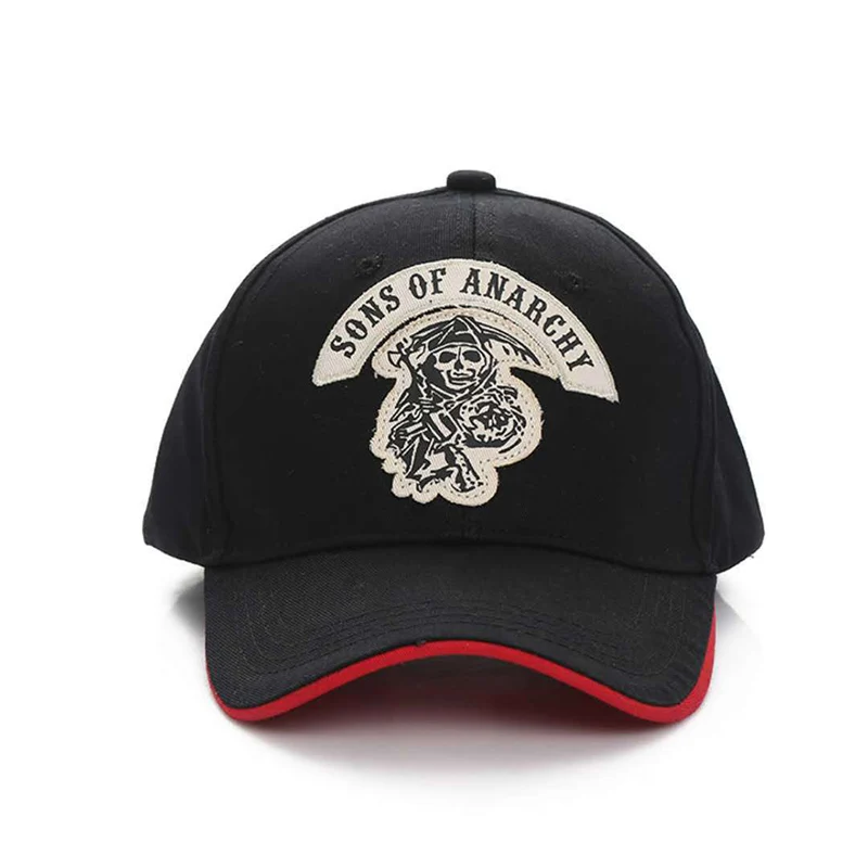 Fashion Unisex Baseball Caps SOA Sons Of Anarchy Skull Embroidery Snapback Men Women Motorcycle Racing Sports Trucker Hat EP0054