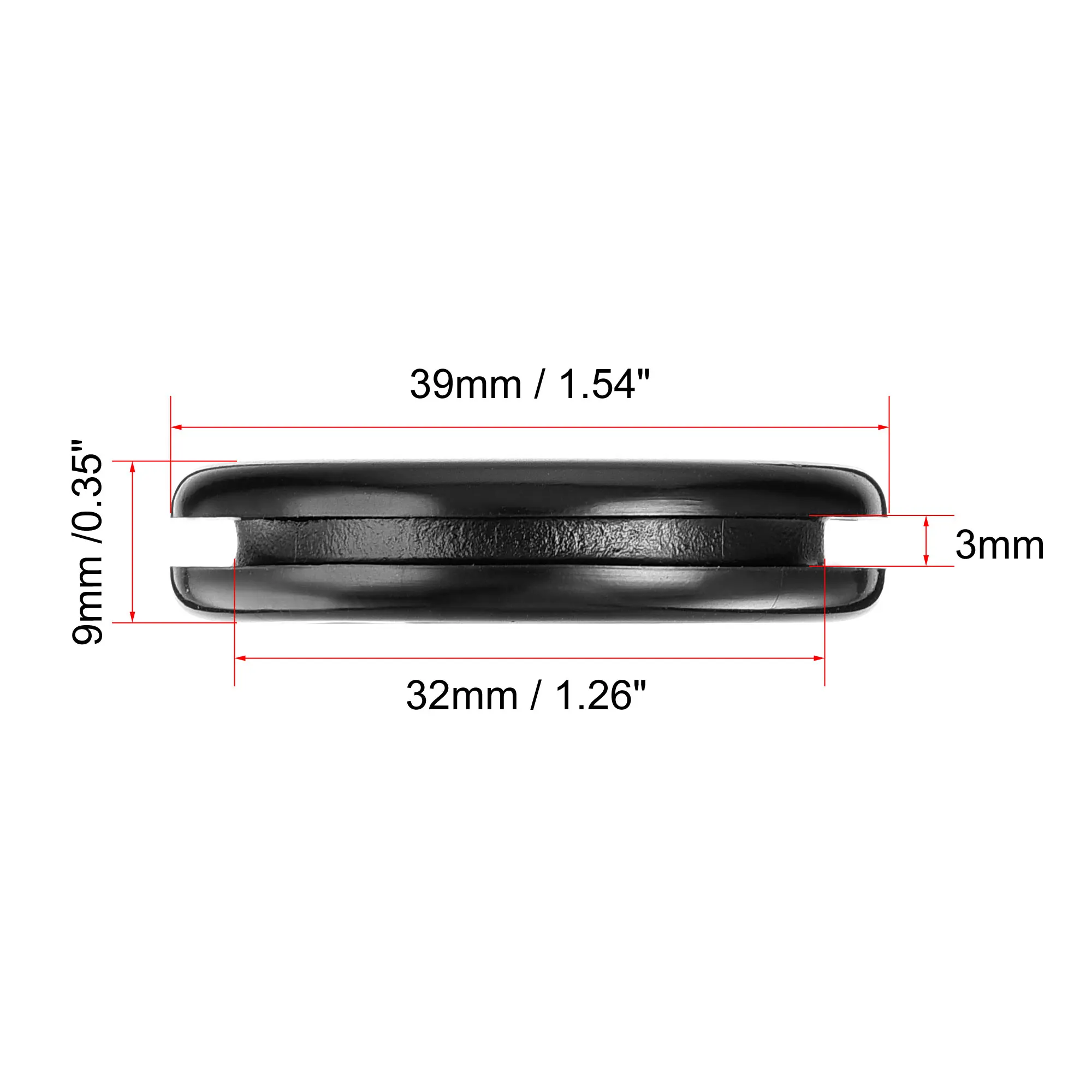 4Pcs Black Electrical Rubber Grommet Round Double-Sided Mount Dia 32 mm Wiring Grommets Hole Plug Electrical Wire Gasket