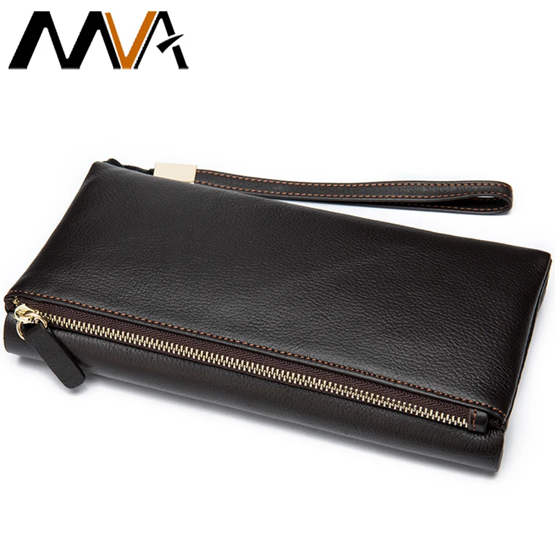 MVA Luxury Wallet Women Genuine Leather Purse For Women Coins Long Wallets Women's Thin Purses Leather Female Money Pockets 8805