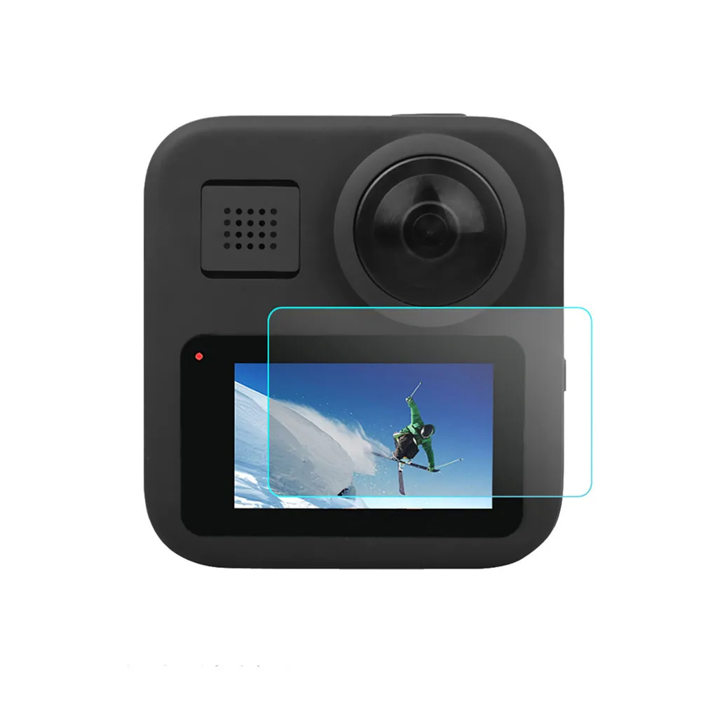 HD Tempered Glass Film + Lens Cover for GoPro Max Action Camera Screen Film Protector Lens Protective Cover Cap for GoPro Max