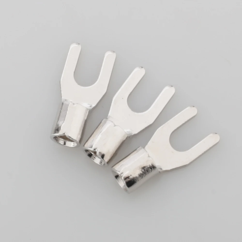 VIBORG-conector de alimentación de alta gama VP201, accesorio de cobre puro chapado en rodio para terminal Y, 6 unids/set/juego