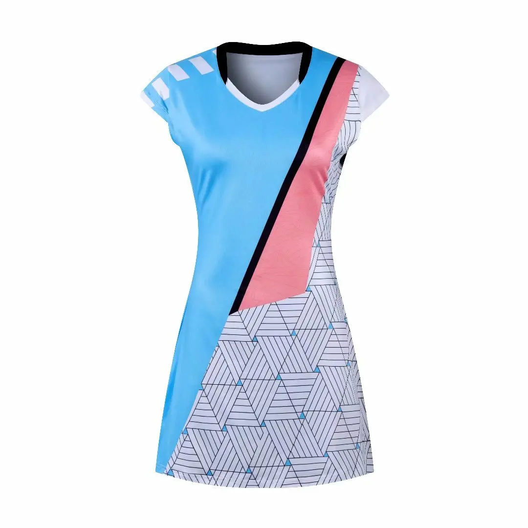 Women\'s Badminton Dress Sexy Breathable Quick Dry Slim Short-Sleeve Table Tennis Dresses Sports Running Workout Clothes