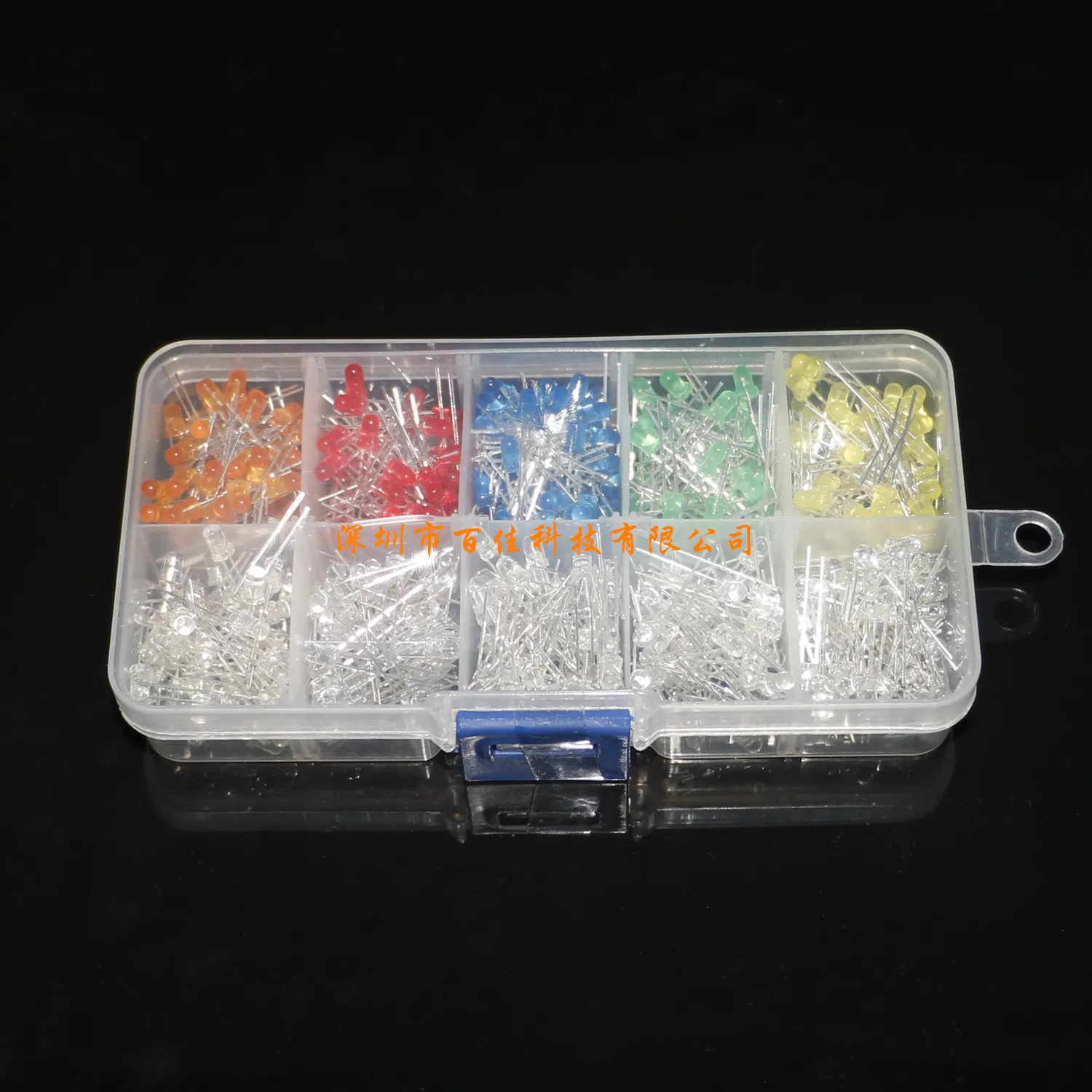 500Pcs 3mm red, green, yellow, orange and blue lights, high-brightness in-line LED round head light-emitting diodes, transistors