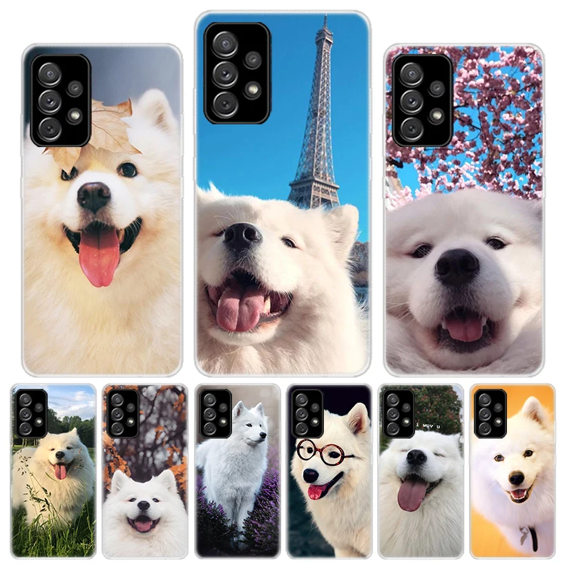 Samoyed Siberian Sled Dog Phone Case For Samsung Galaxy A55 A54 A52 A53 A15 A14 A12 A13 A25 A24 A22 A23 A35 A34 A32 A33 A04S A02