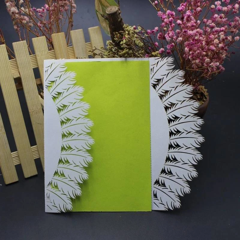 Cutting Dies cut die New Wedding feathers Design Craft  decoration Scrapbooking Album Paper Card Craft Embossing Die Cuts