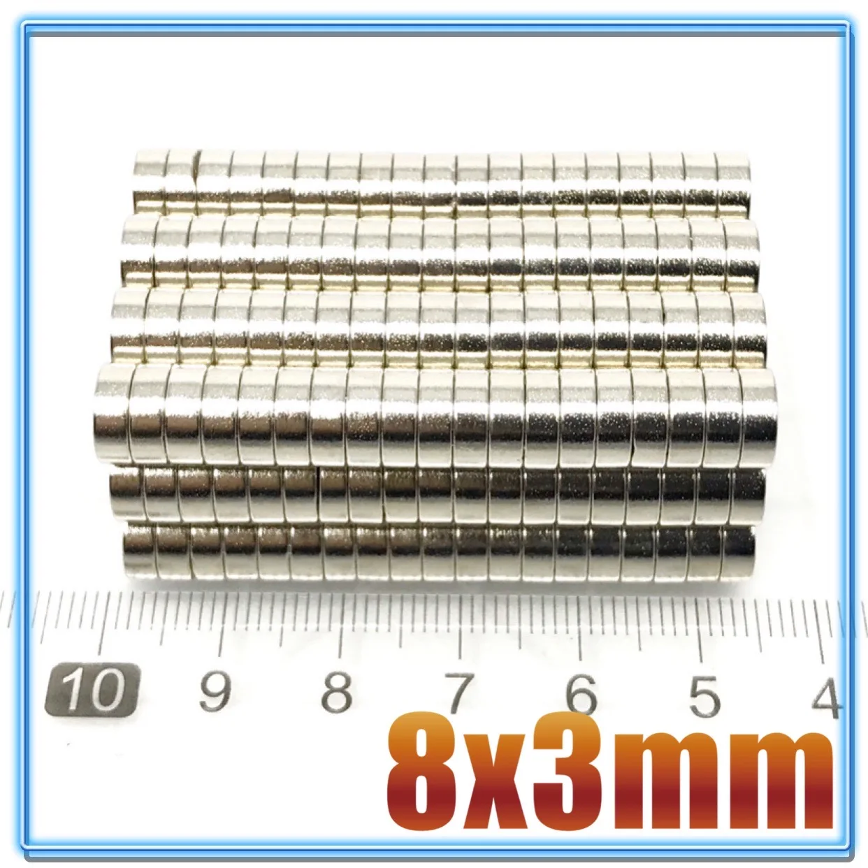 10/20/50PCS 8x3mm magneti in terre Rare diametro 8x3mm piccolo magnete rotondo 8mm x 3mm magneti permanenti al neodimio D8 * 3mm