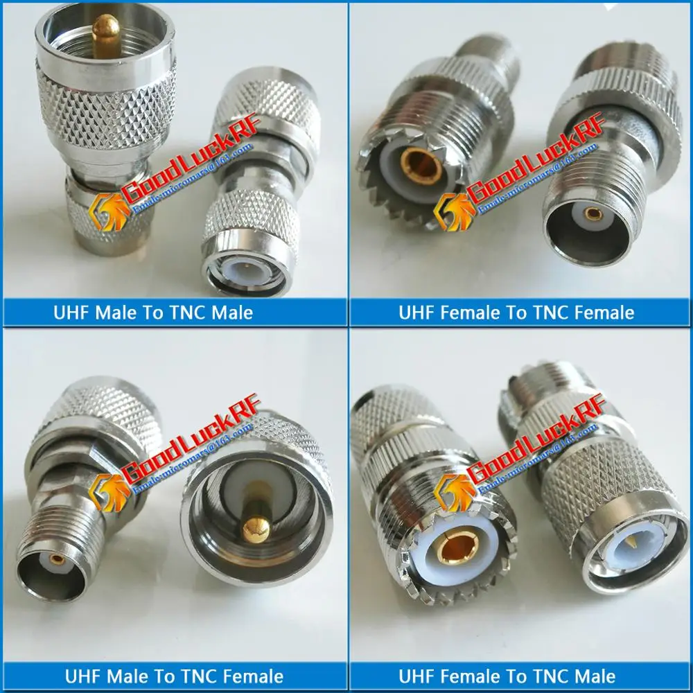 

High-quality PL259 SO239 UHF To TNC Connector Coax Socket Plug UHF - TNC Brass Straight RF Coaxial Adapters