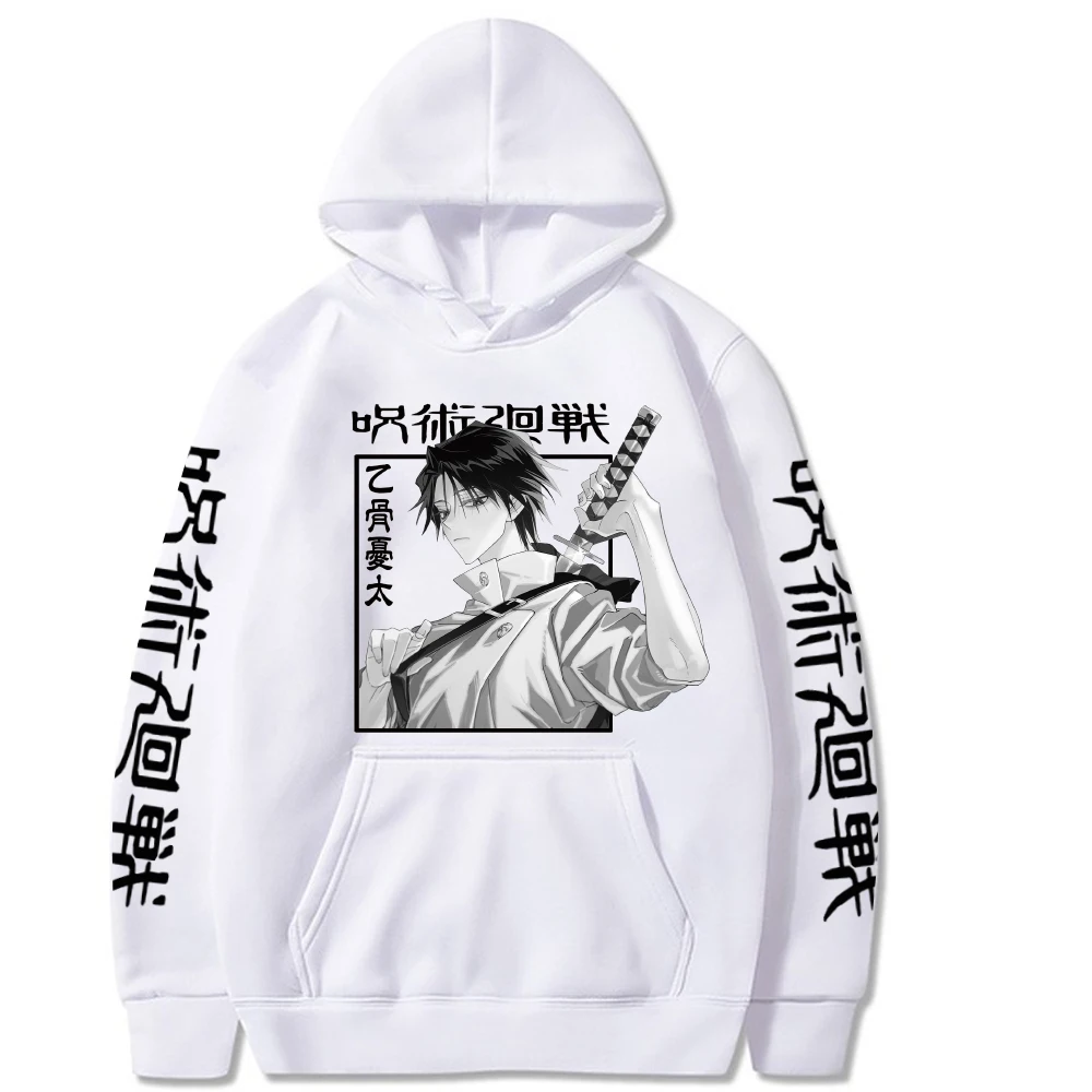 Anime Harajuku Yuta Okkotsu Unisex Pullovers Hoodies Loose Cool Men Tops Casual Winter Sweatshirt