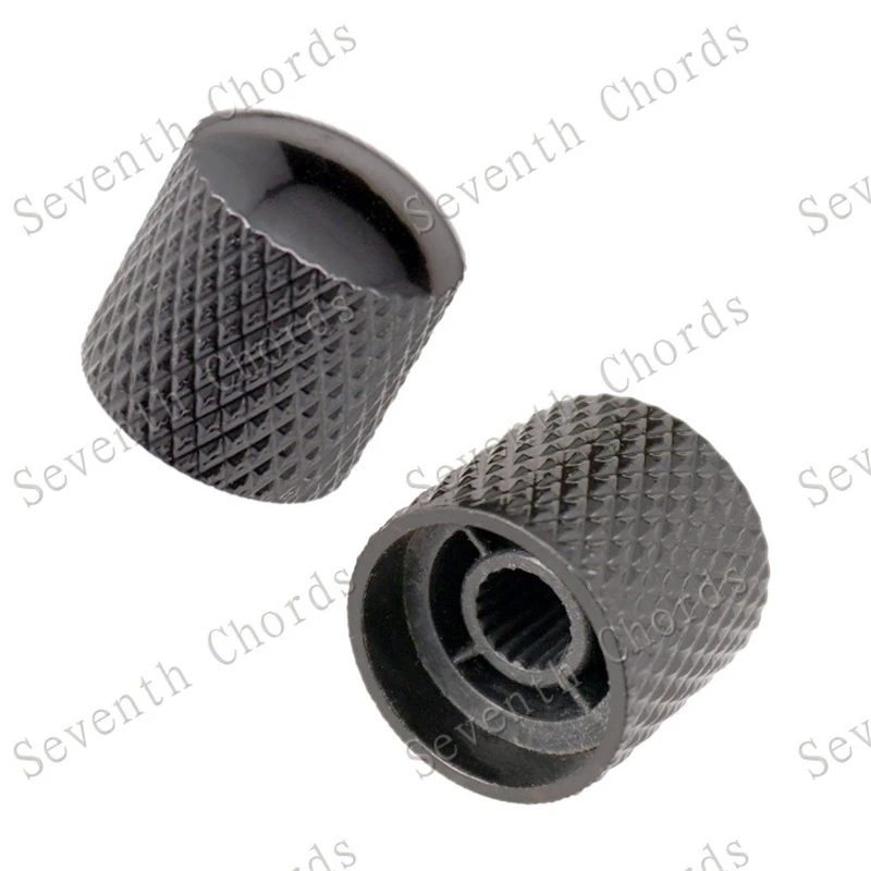 4Pcs Elektrische Gitarre Bass Knopf Pedal Schwarz Silber Metall Potentiometer Hut Gitarre Zubehör Teile Musical Instruments – Detail 10