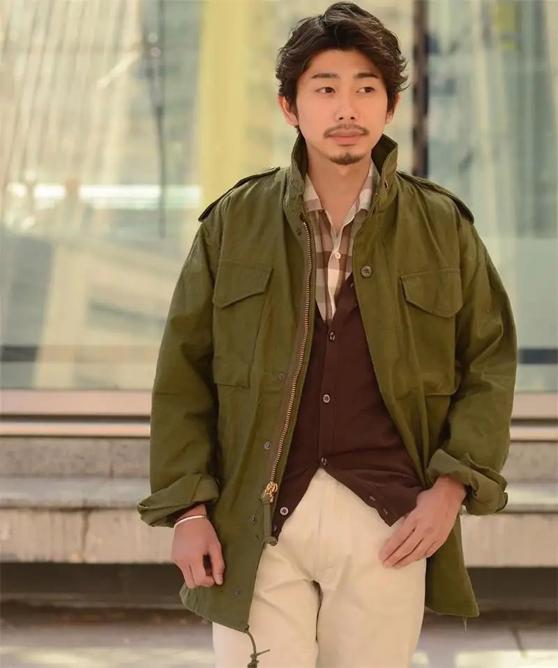 US Olive Green Military Army M65 Jacket Color Caqui Liviana American Air Force Coat