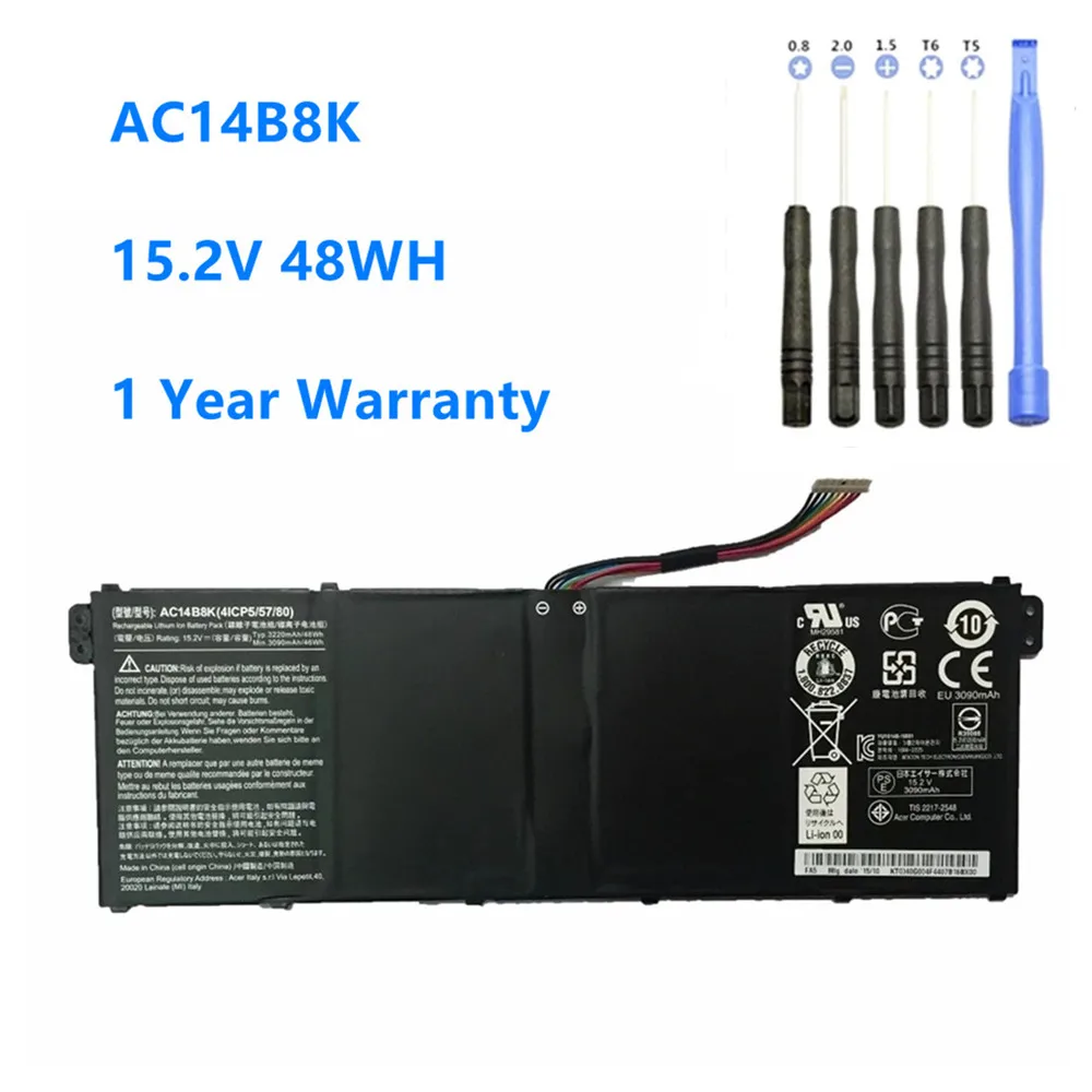 AC14B8K Battery For Acer Aspire CB3-111 CB5-311 ES1-511 ES1-512 ES1-520 S1-521 ES1-531ES1-731 E5-771G V3-371 V3-111 AC14B8K