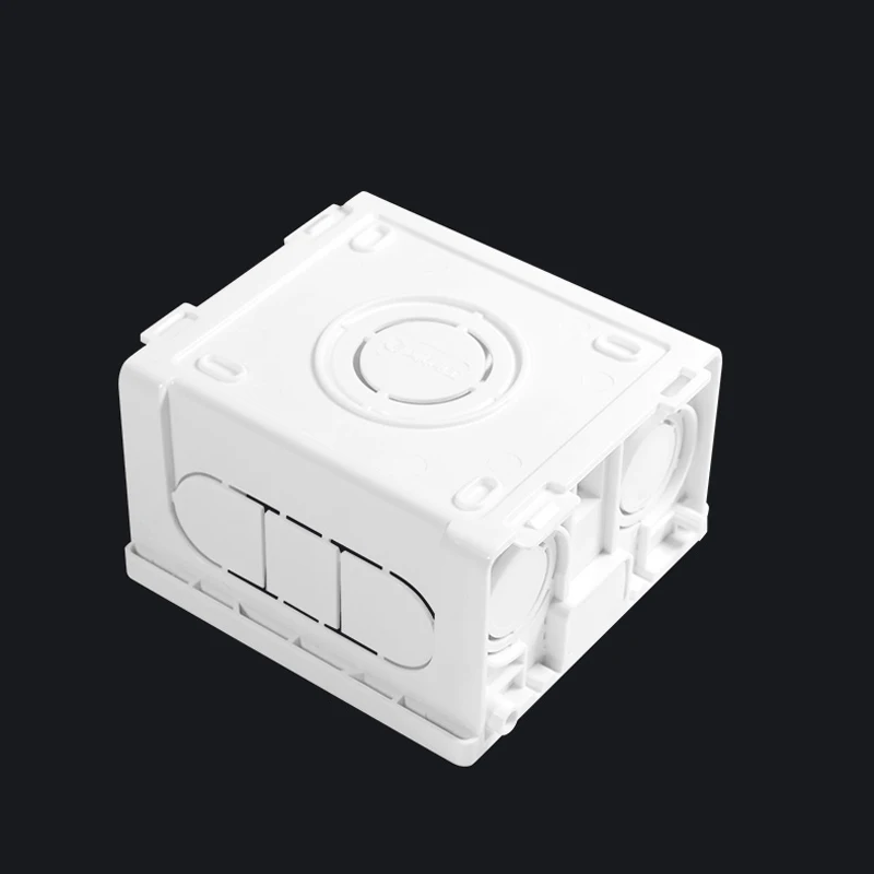 เปลวไฟ Cassette ปกปิดสายไฟด้านล่างกล่องเชื่อมต่อ Universal Junction กล่องสำหรับ86ประเภทซ็อกเก็ตสวิตช์กำแพง