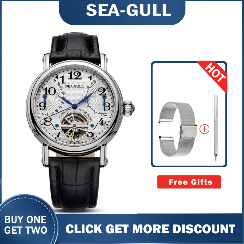 Seagull Watch Mens  M172s Date and Power Reserve Display Automatic Mechanical Wristwatch  2021 Top brand