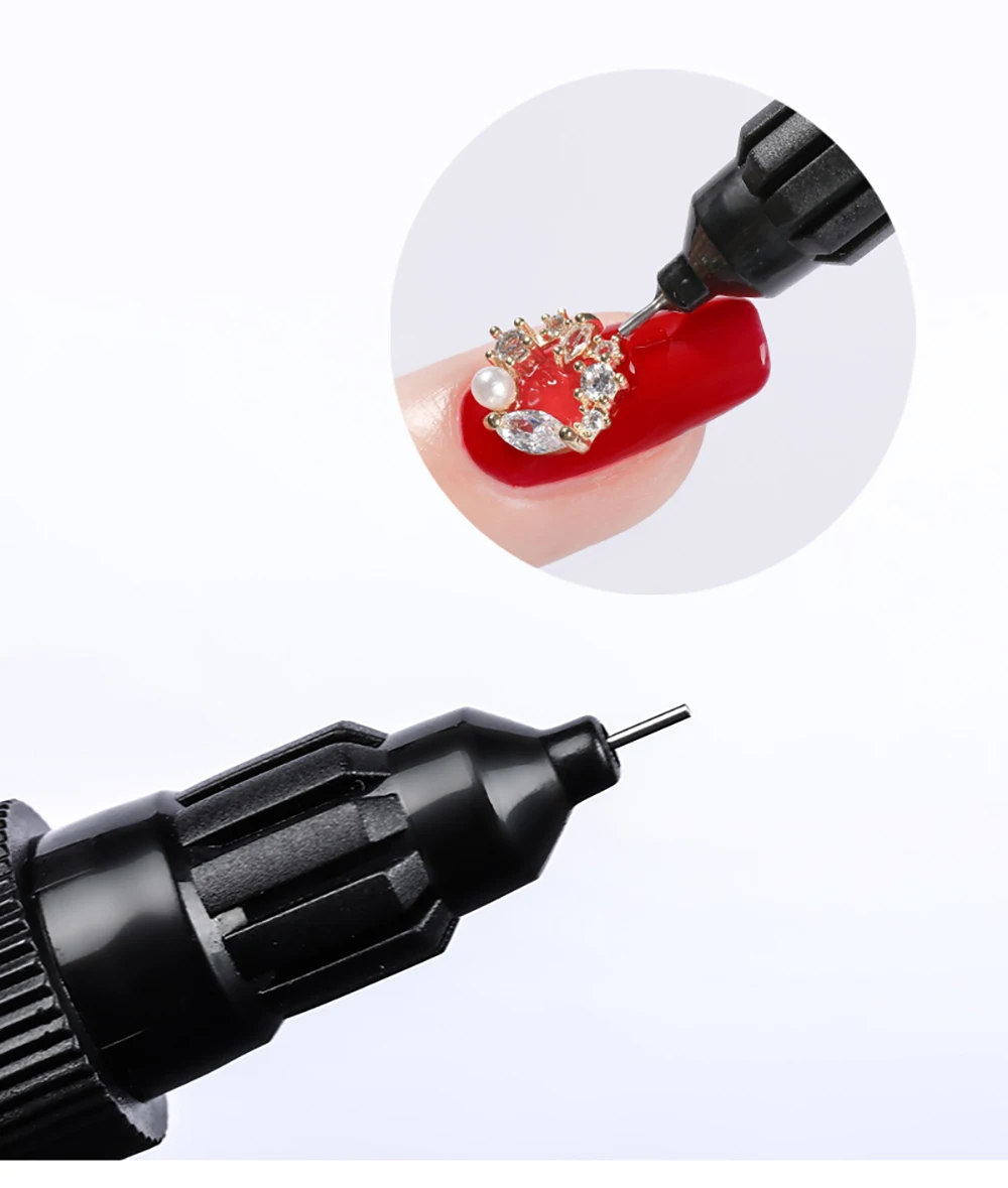 Vendeeni Klebriges Hartgel mit Pinhole-Effekt zum Versiegeln und Verkleben, kein Reinigen erforderlich, Steingel-Paste für Nagelkunst, Strass-Dekoration ohne Flüssigkeit. – Detail 6