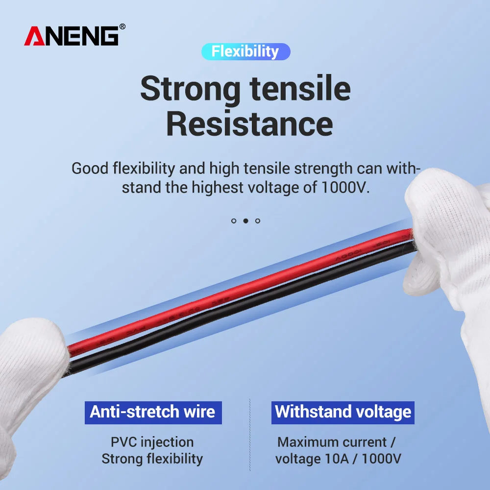 1000V 10A Thin Tip Needle Multimeter 16PC Multi Meter Test Lead Probe Wire Pen Cable Multimeter Tester Universal Digital Porbe