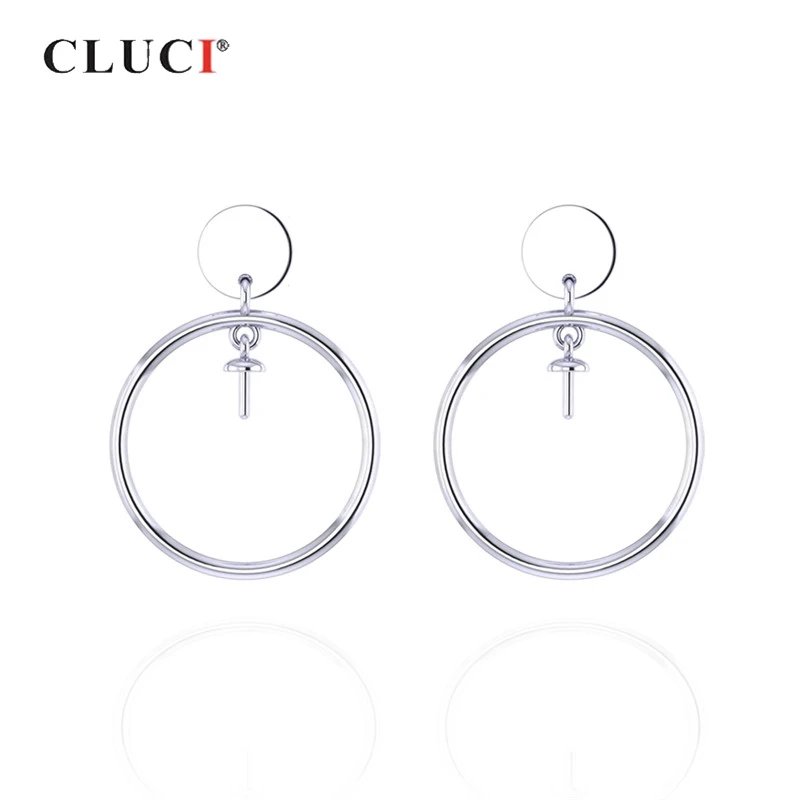 CLUCI-pendientes de plata 925 para mujer, joyería de fiesta, pendientes de perlas a la moda, pendientes de plata de ley 925, SE110SB