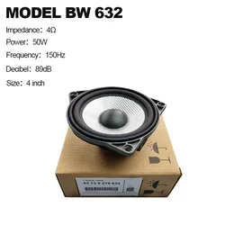 4 Inches BW Midrange Speaker Design For Center Dashboard For BMW F10 F11 F30 F32 G30 G20 Series Full Range Frequency Loudspeaker