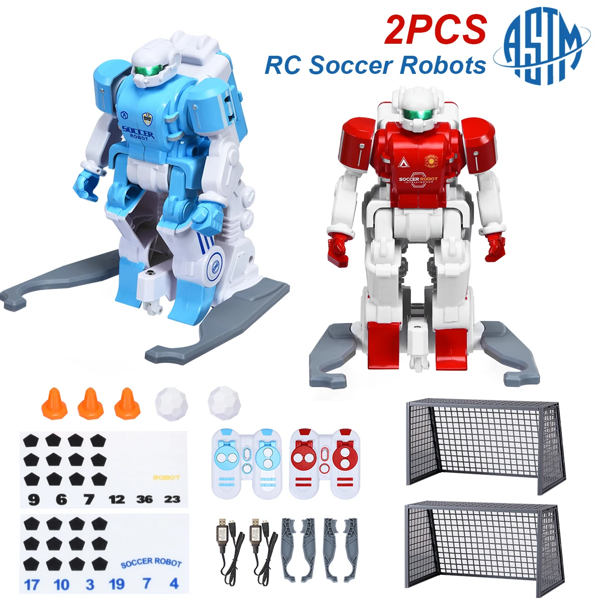 Costway RC Soccer Robot Kids Remote Football Game Simulation Educational Toy Set TY578579