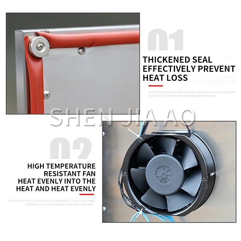 Handels üblicher 40-lagiger Dörr apparat 220V Edelstahl Gemüse Obst trockner Wurst Fleisch Tee Pfeffer Trockner