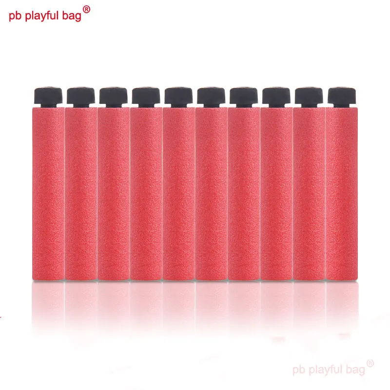 

PB Playful Bag Outdoor sports soft bullet Red black Elite long EVA sponge foam soft bullet Children's toy accessories IG40