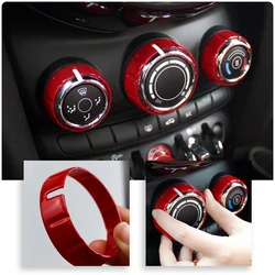 3Pcs Car Interior Modification Air Conditioning Air Outlet Knob Decorative Ring For MINI ONE COOPER S  F55 F56 F57 Car Sticker