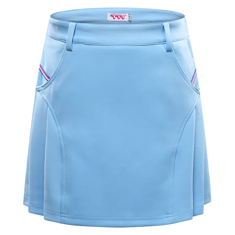 Spring Summer Golf Course Skirt Women Skort Outdoor Sports Training Wear Tennis Skirt Pleated Anti-light Lady Skirts Gift Belt