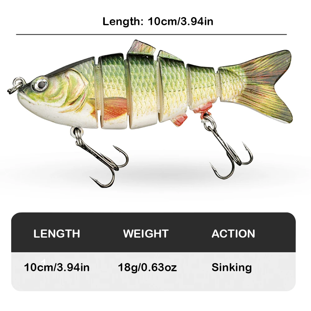 JohnCOO Cebo Swimbait 12cm 21g para trucha y lucio