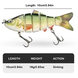 JohnCOO Cebo Swimbait 12cm 21g para trucha y lucio