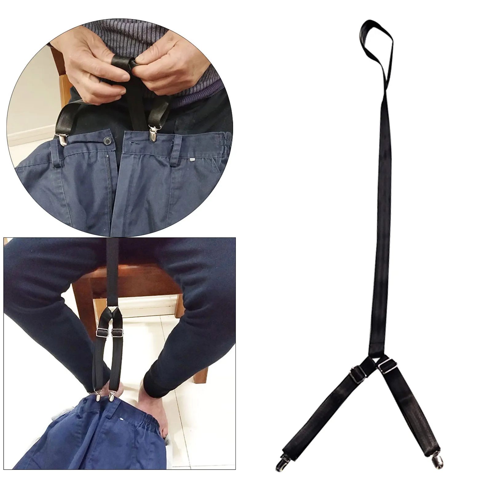 Clip Pull Dressing Aid Adjustable 23-41 Inches Pants Assist Strap Pants wearing Belt for Elderly Daily Living Dressing