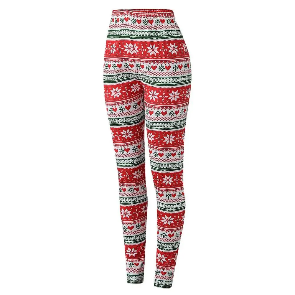 Christmas Leggings Women\'s Xmas Winter Snowflake Santa Reindeer Stocking-Filler Ugly Leggings Yoga Gym Fitness Running Pilates