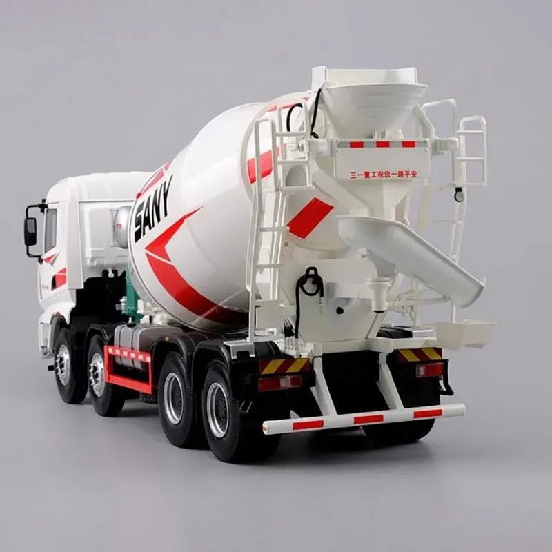 Diecast 1:24 Scale SANY 8*4 Concrete Mixer Cement Tank Truck Mixing Alloy Model Collection Souvenir Ornaments Display