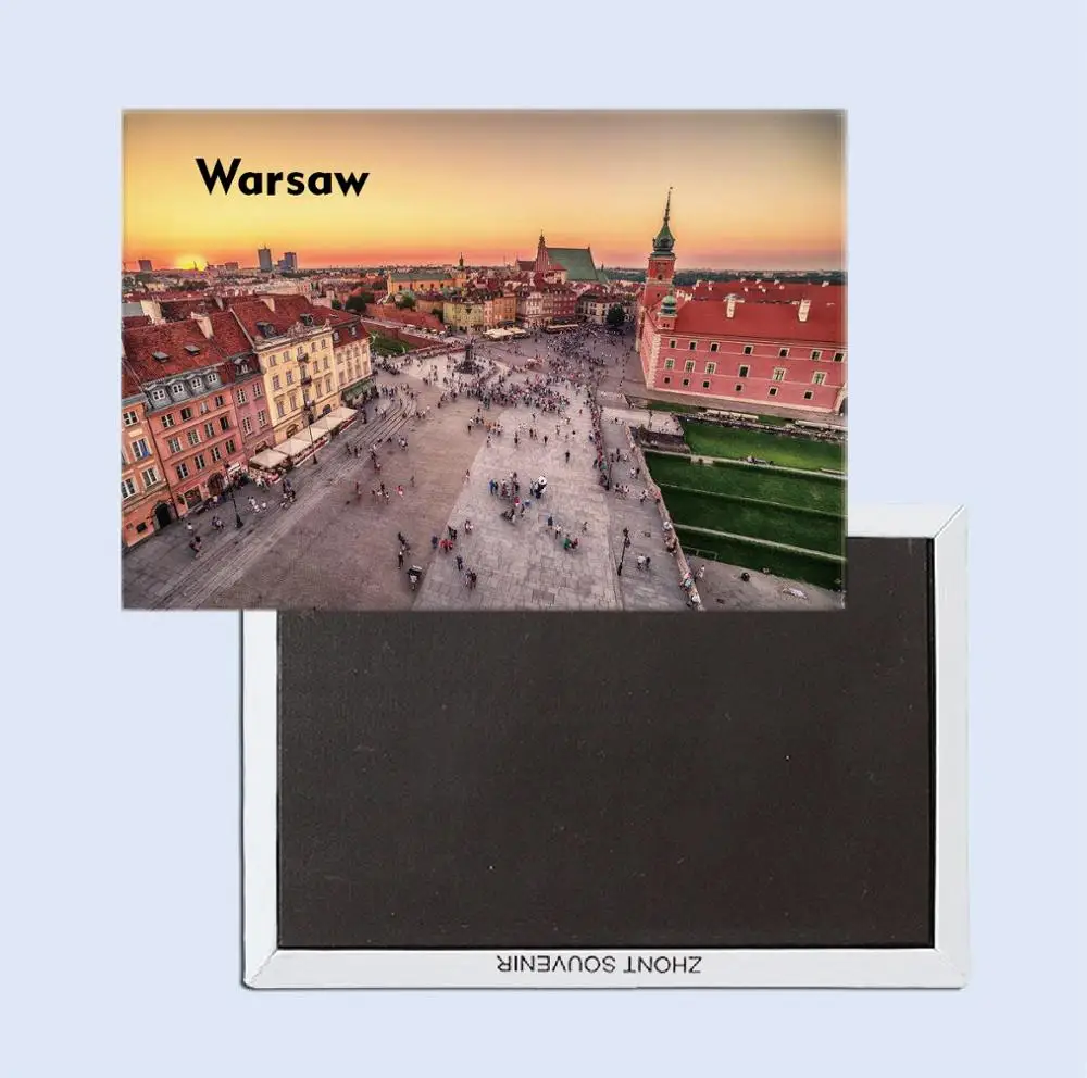 Warsaw ,Poland Tourist souvenir Magnetic refrigerator magnet Home decoration Special gift for friend