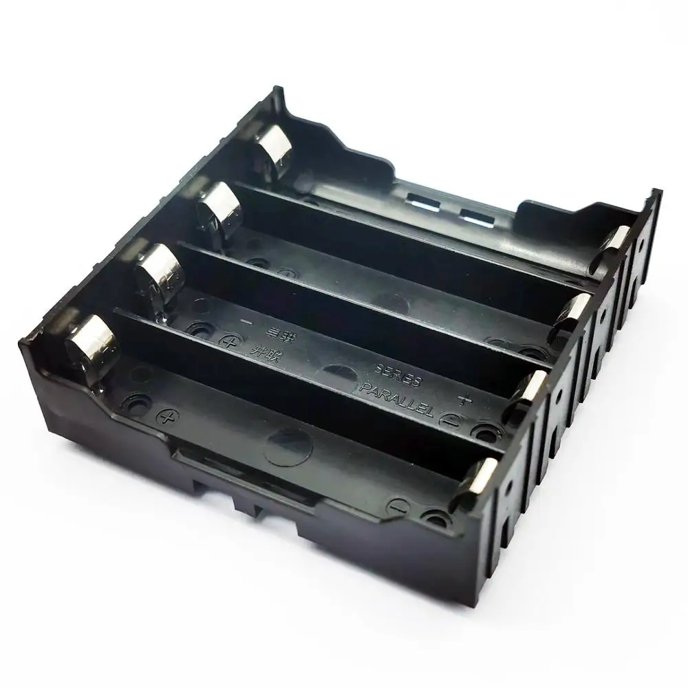 4 x 18650 Battery Holder 18650 Battery Case 18650 Battery Storage 18650 Box 4*18650 Rechargeable Battery DIY 4 Slot