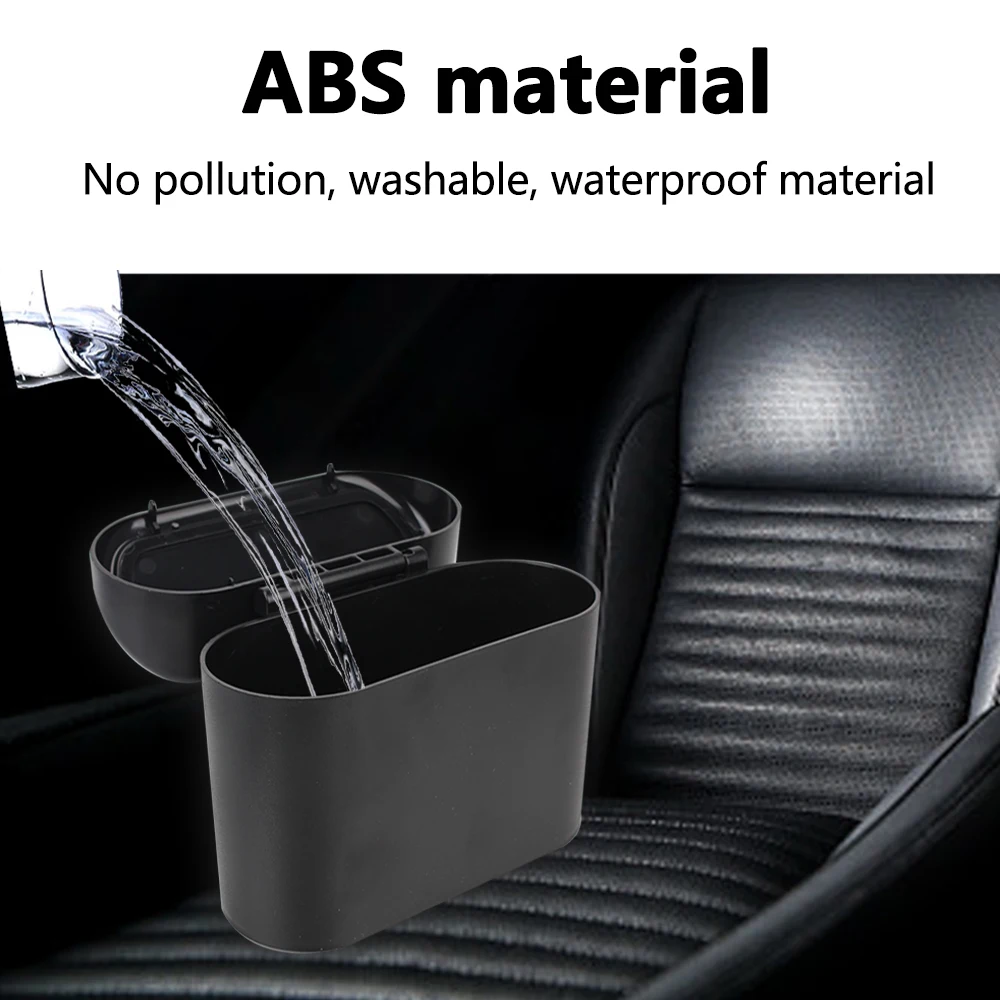 Storage Box Pressing Type Trash Can ABS Hanging Vehicle Garbage Dust Case Car Trash Bin view 6