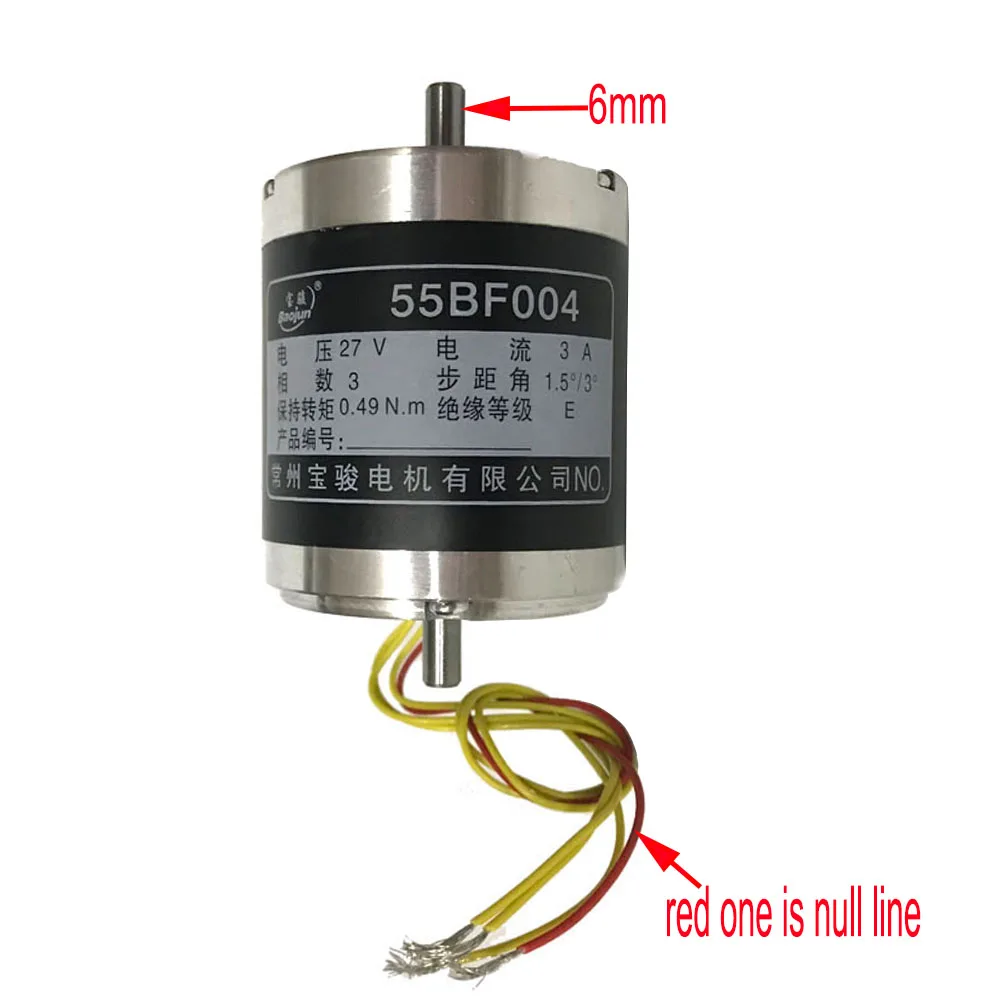Parti tagliate a filo Baojun motore conico trifase 55BF004 passo-passo a due assi con 4 fili 27V 3A per macchina da taglio a filo