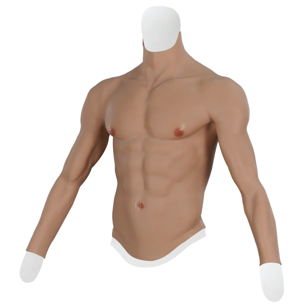 KnowU Muscle Suit Silicone Chest Male Suit Fake Belly Fake Muscle Macho Realistic Silicone Artificial Simulation Cosplay