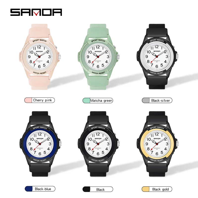 SANDA Fashion Sport men\'s Watches New Luxury Waterproof Digital Quartz Classic Top Quality WristWatch Relogio Feminino 6018