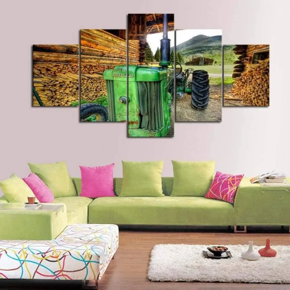 

No Framed Canvas 5Pcs Giclee Canvas Print Farm Tractor No Yaiba Wall Art Posters Pictures Home Decor Paintings Decorations