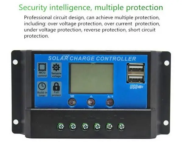 Good Quality 12/24V 10A20A30A Popular and Cheap PWM type Solar Charge Controller