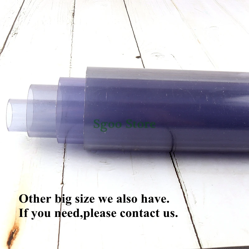 OD 63~110~280mm Transparent UPVC Pipe Aquarium Fish Tank Adapter Garden Irrigation System PVC Tube Watering Fittings 50cm Long