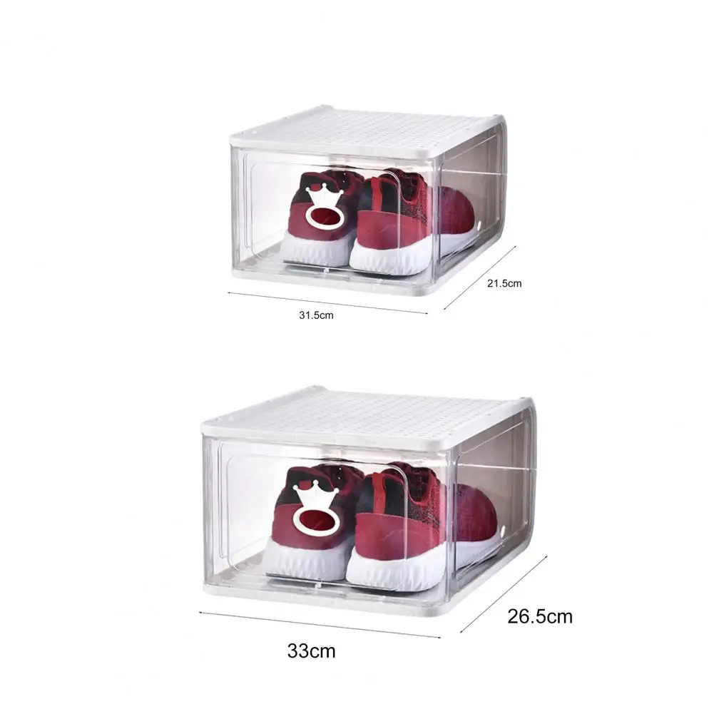 Shoe Organizers Space-saving Stackable Large Capacity PP Transparent Shoes Storage Organizer Rack Home Storage