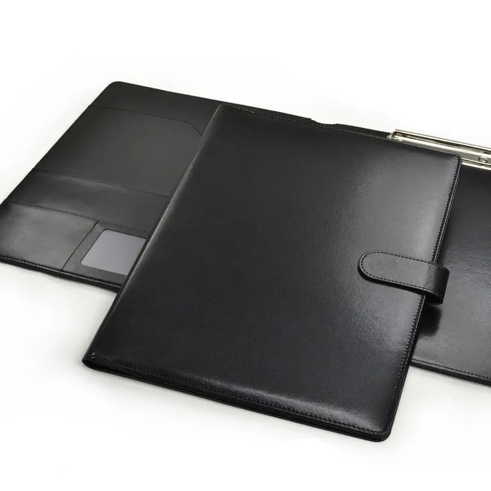 Document Bag Business Card Holder Writing Pads PU Leather A4 Clipboard Folder Manager Clip Business Folder A4 File Folder