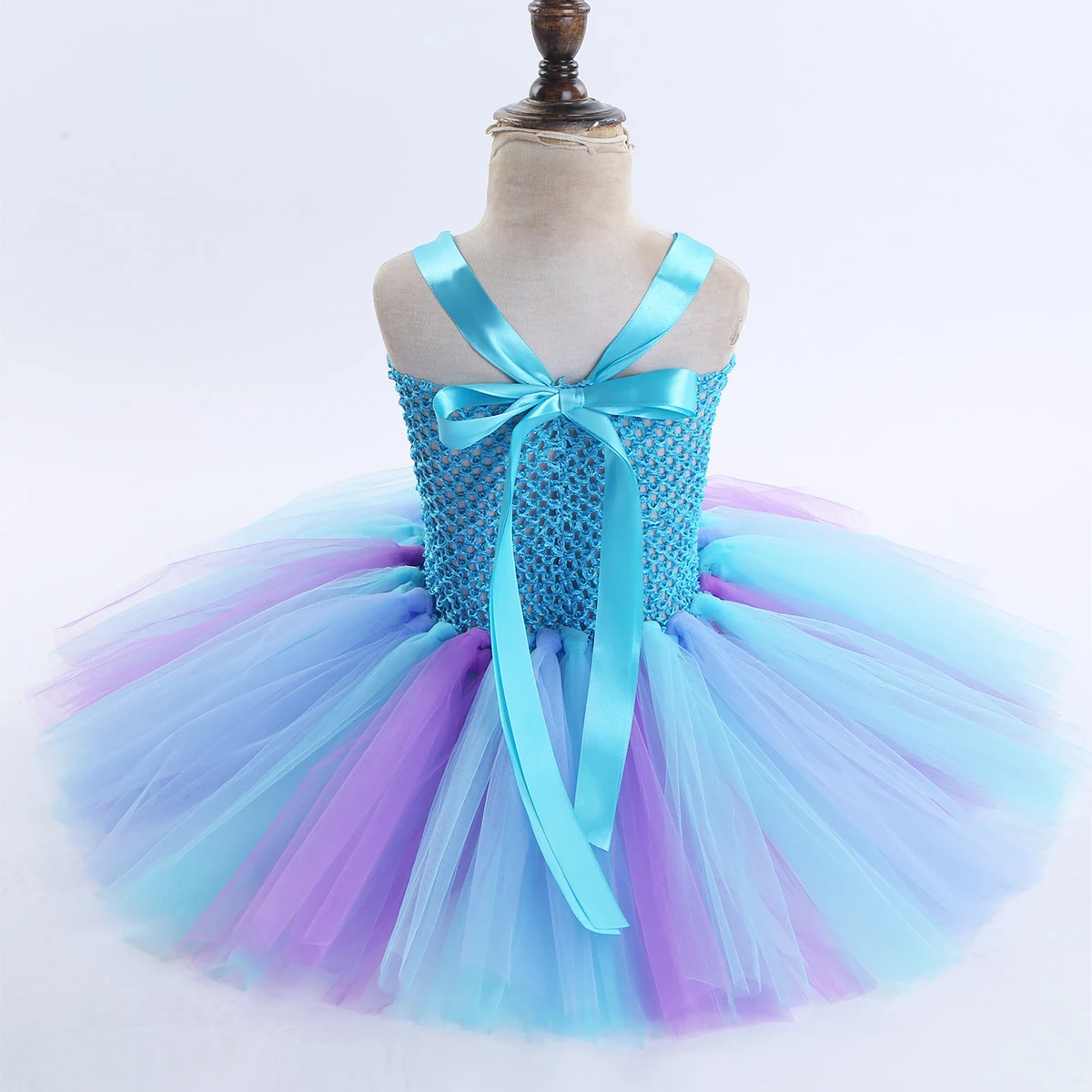 Kids Meisjes Cosplay Party Jurk Prinses Jurk Up Mermaid Tulle Tutu Jurken Thema Verjaardagsfeestje Kostuum Met Bloem Hoofdband