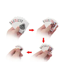 1set Shrinking Cards Magic Tricks Magician Stage Close Up Street Illusions Gimmicks Props Mentalism Funny Big to Small Magia