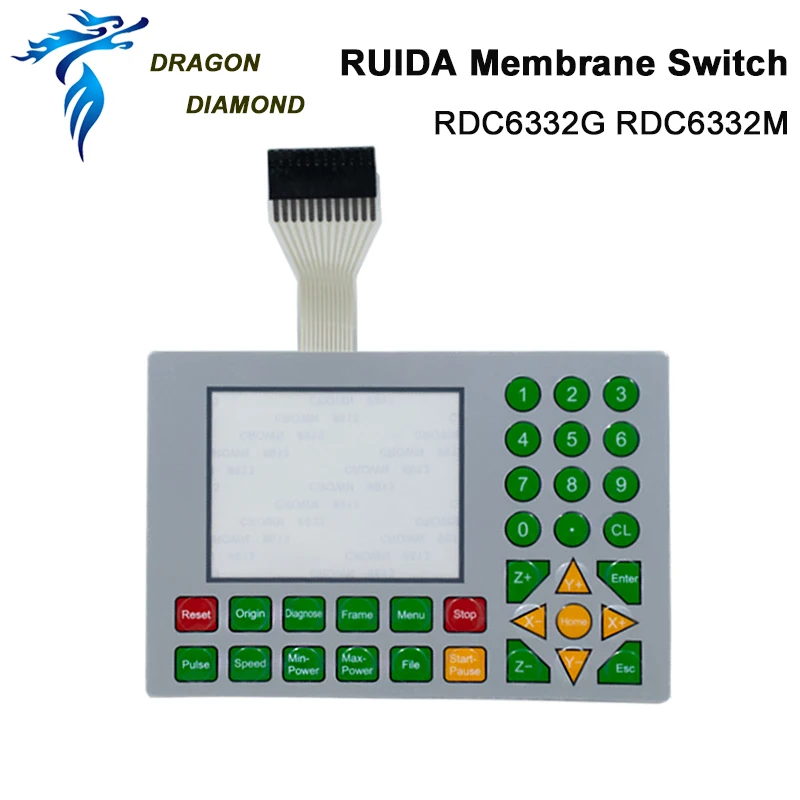 Smok diament Ruida przełącznik membranowy klucz Film klawiatura maska dla RDC6332G RDC6332M RDC6442S RDC6442G RDC6445G